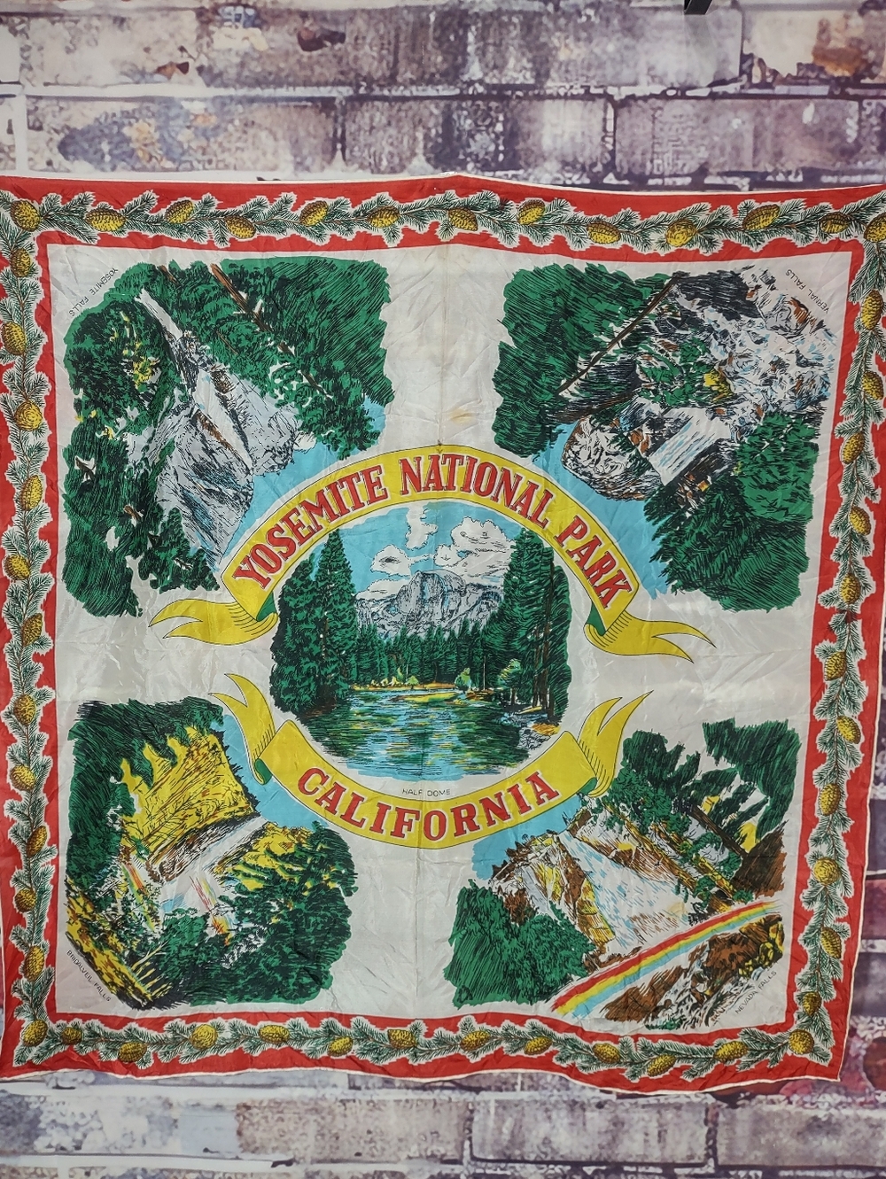 Vintage Yosemite Souvenir Scarf